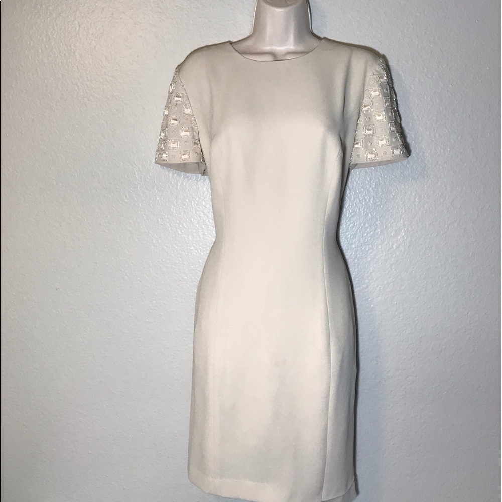 Donna Morgan embroidered detailed sleeve dress
